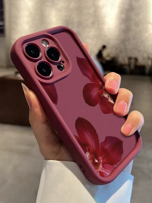 Coque fleur rouge minimaliste – Image 2