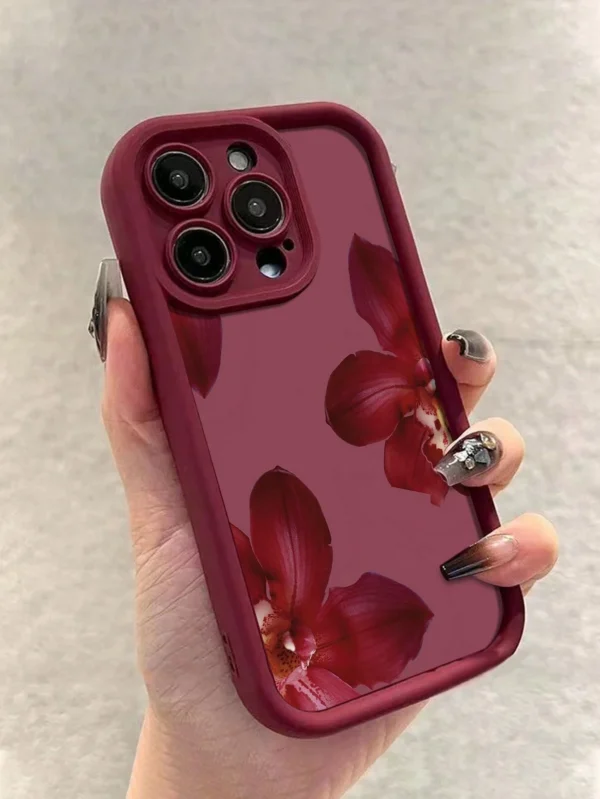 Coque fleur rouge minimaliste – Image 3