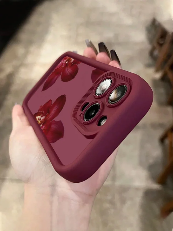 Coque fleur rouge minimaliste – Image 4