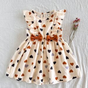 Robe décontractée motif cœur