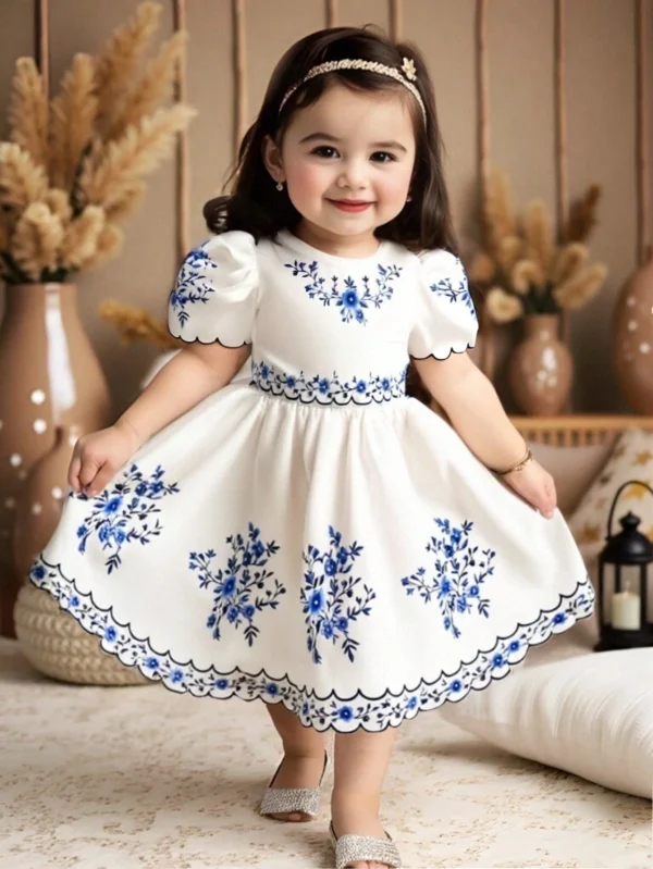 Robe mousseline manches bouffantes