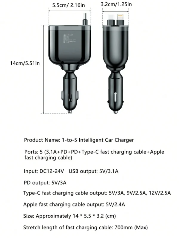 Chargeur voiture 5-en-1 – Image 12
