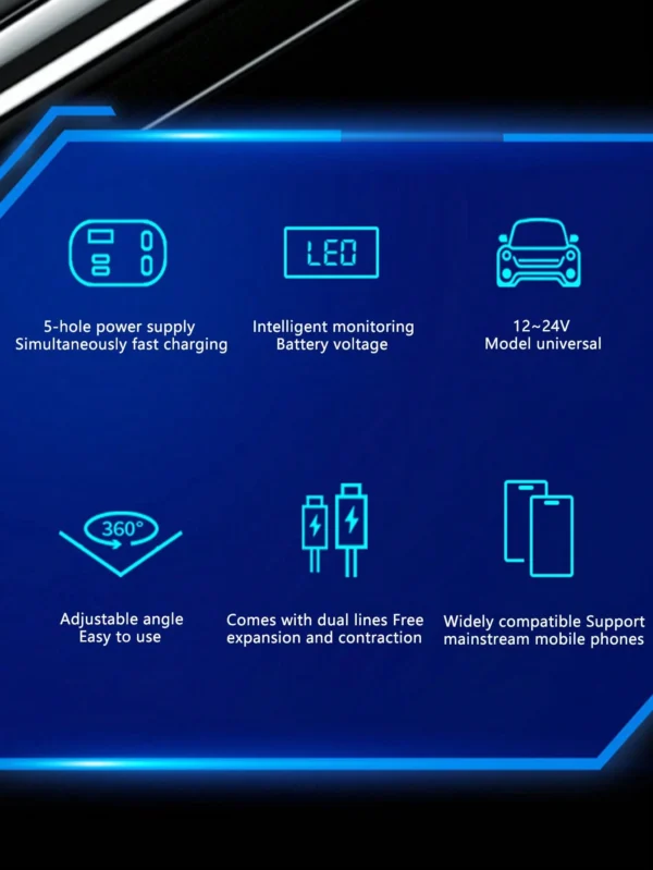 Chargeur voiture 5-en-1 – Image 3