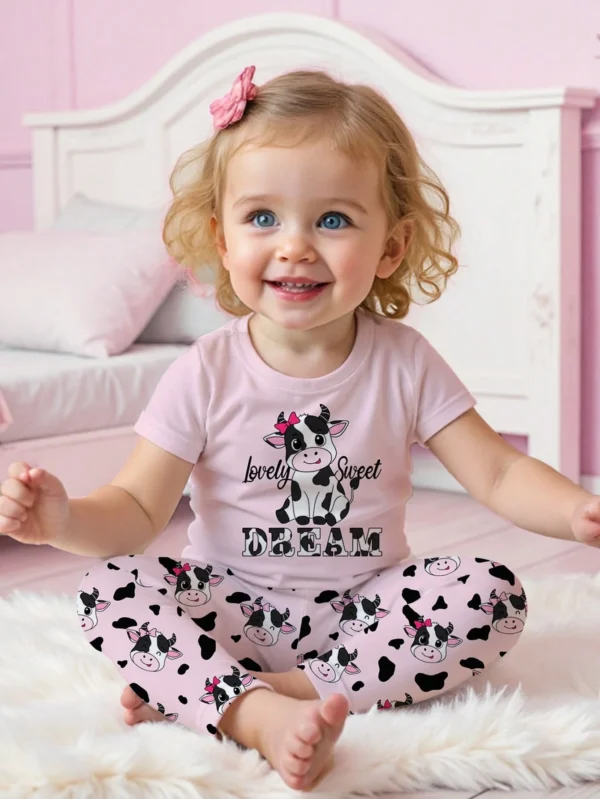 2 pcs ensemble vache rose