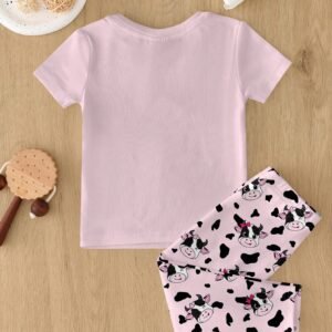 2 pcs ensemble vache rose