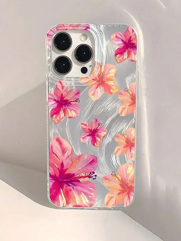 Coque TPU motif floral iPhone – Image 2