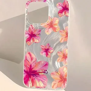 Coque TPU motif floral iPhone