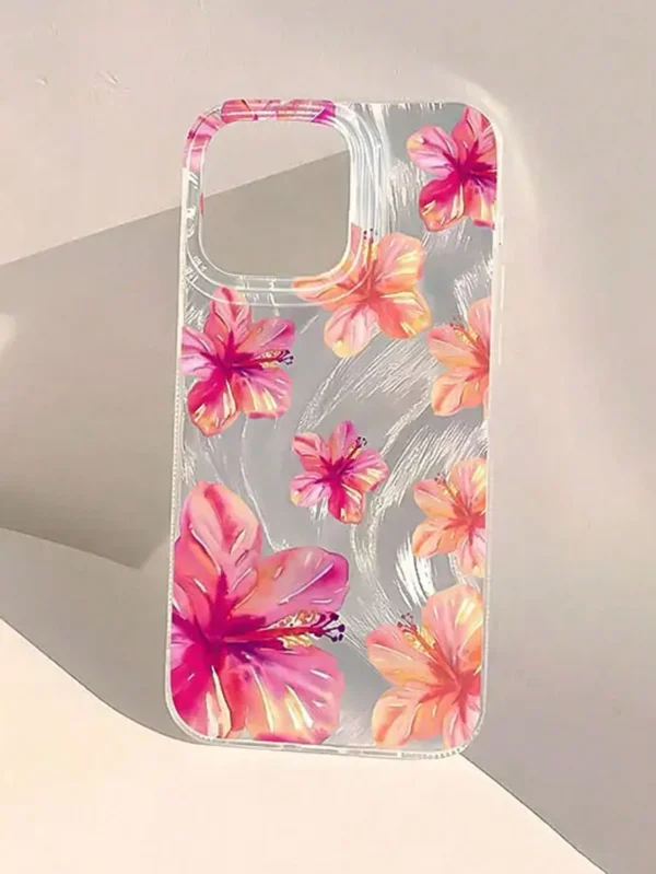Coque TPU motif floral iPhone