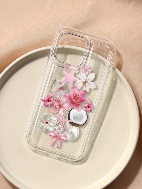 Coque transparente fleurs océan – Image 2