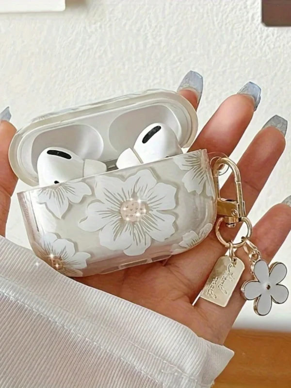Coque fleurs blanches porte-clés – Image 6