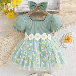 Robe col bénitier manches