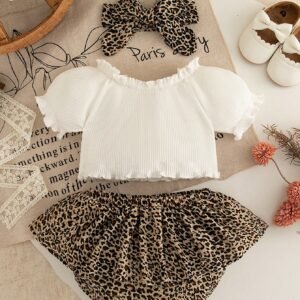 2 pcs top bloomer léopard