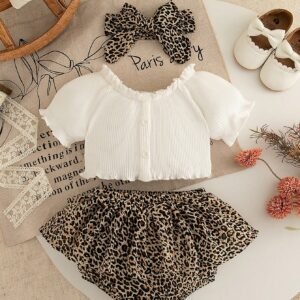 2 pcs top bloomer léopard