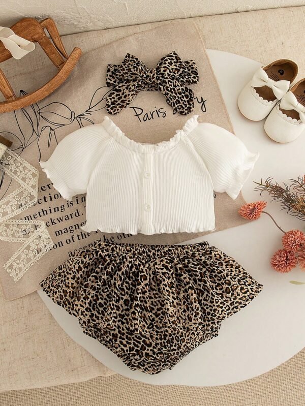 2 pcs top bloomer léopard
