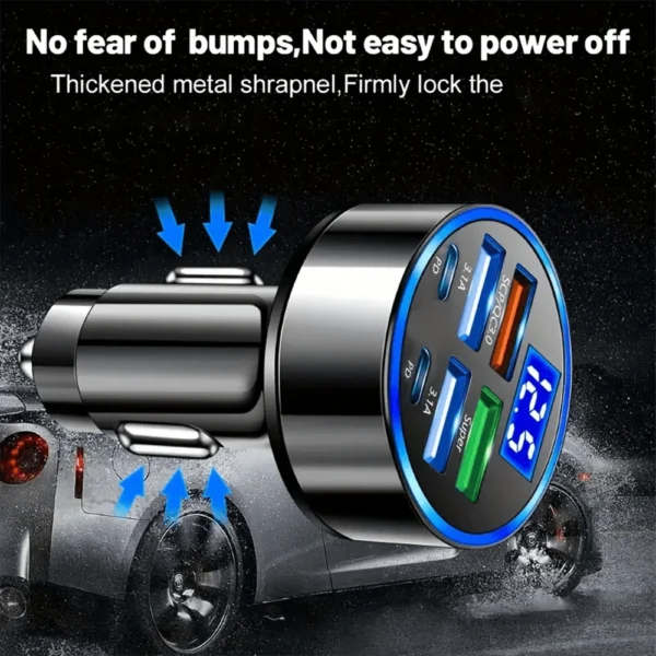 6 pcs kit charge voiture – Image 5