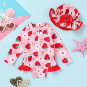 2 pcs maillot bain volants