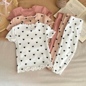 Set 6 pcs pyjama cœur