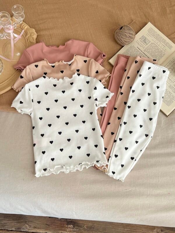 Set 6 pcs pyjama cœur – Image 2