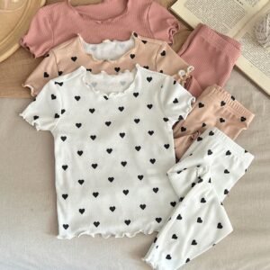 Set 6 pcs pyjama cœur