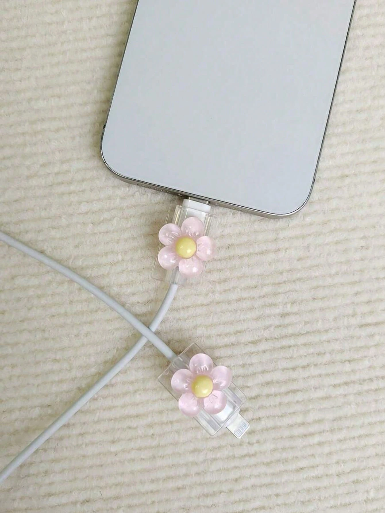 2 protège câble fleurs