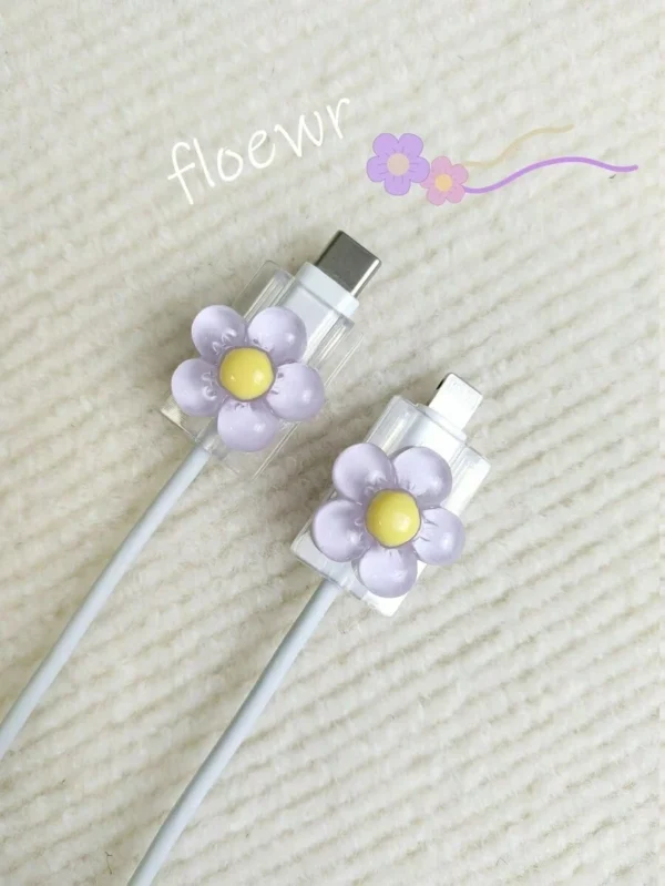 2 protège câble fleurs – Image 22