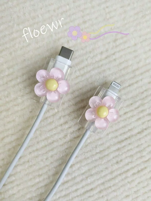 2 protège câble fleurs – Image 16