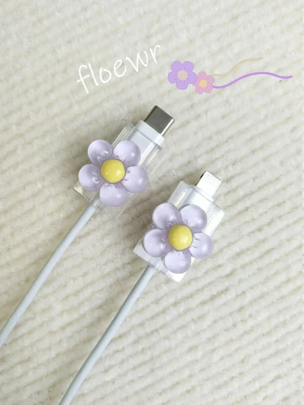 2 protège câble fleurs – Image 7
