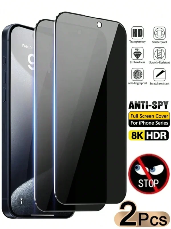 2 pcs verre noir espion