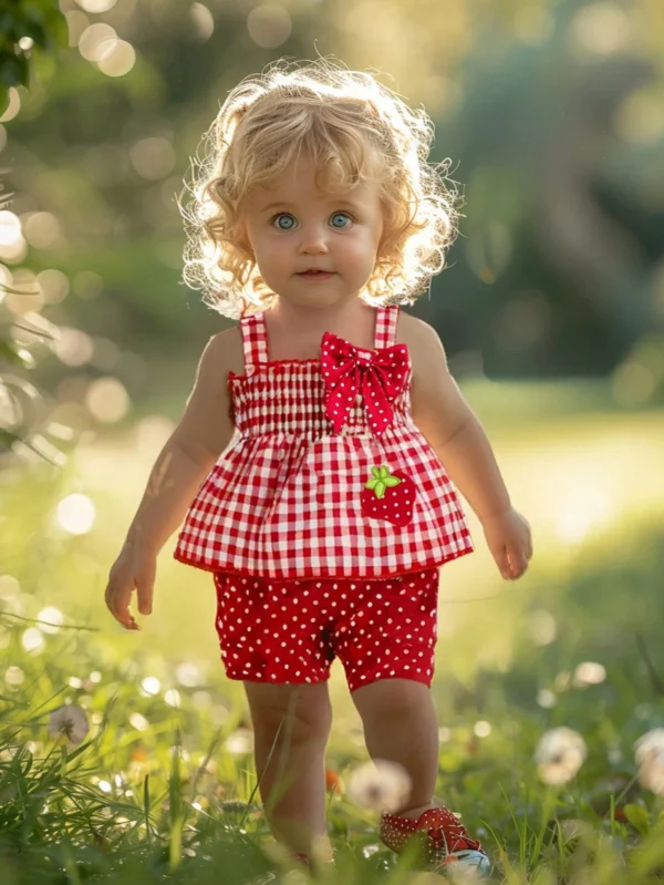 2 pcs top brodé short – Image 3