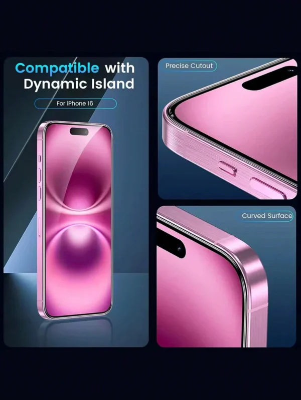 3 pcs verre iPhone 16 full – Image 3