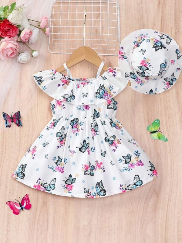 Ensemble robe volants chapeau – Image 2