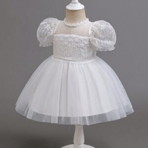 Robe cérémonie volants brodés