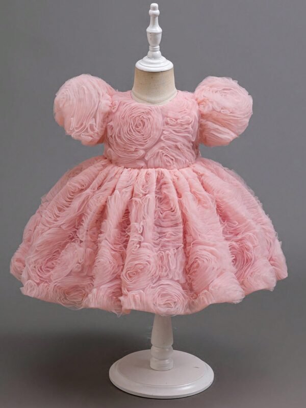 Robe tutu fleurs nœud – Image 4