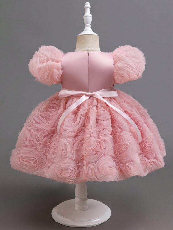 Robe tutu fleurs nœud – Image 2