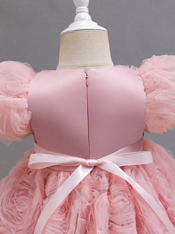 Robe tutu fleurs nœud – Image 3
