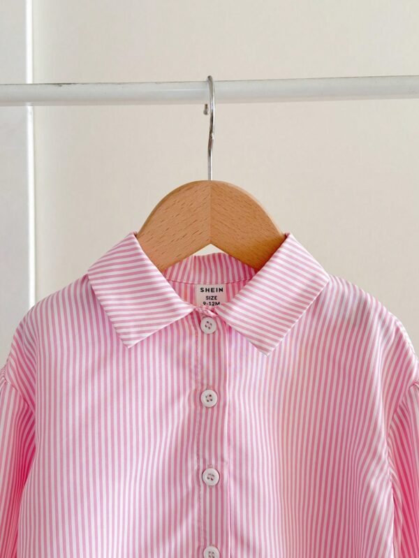 Chemise manches longues rayée – Image 4
