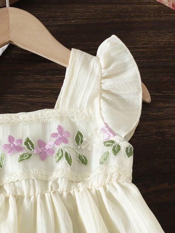 Robe manches courtes brodée bébé – Image 4