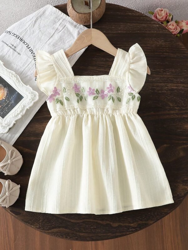 Robe manches courtes brodée bébé
