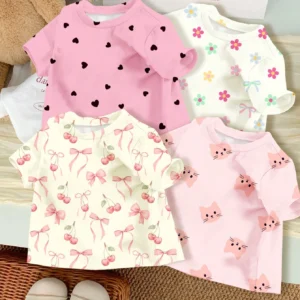 4 pcs t-shirts manches courtes