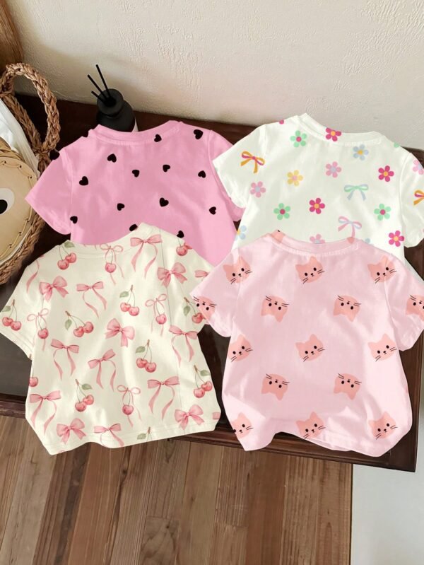 4 pcs t-shirts manches courtes – Image 2