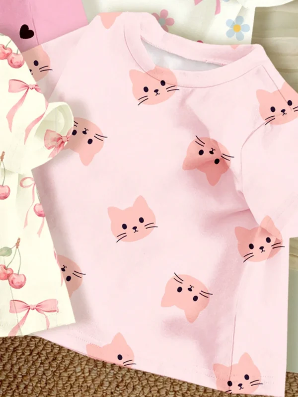 4 pcs t-shirts manches courtes – Image 3