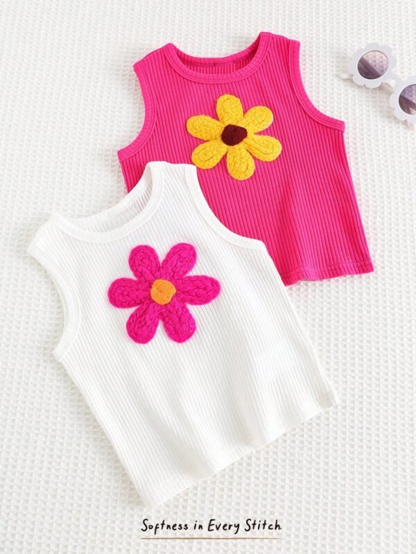 2 pcs hauts tricot sans manches