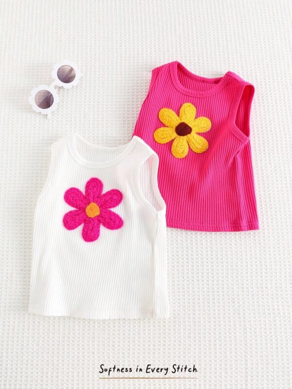 2 pcs hauts tricot sans manches – Image 3