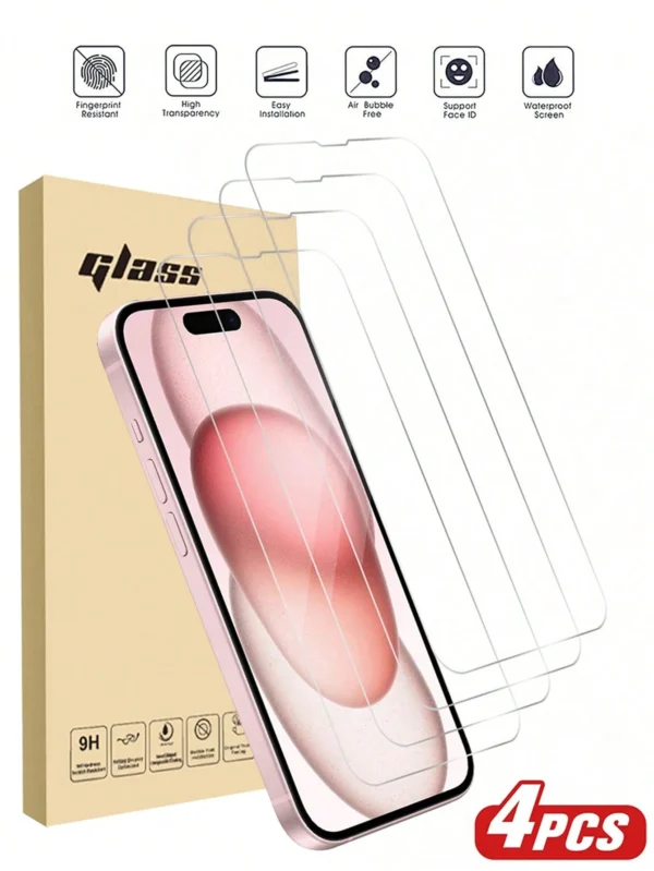 4 pcs verre HD iPhone – Image 2