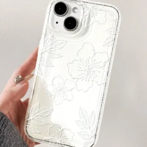 Coque fleurs hibiscus rose