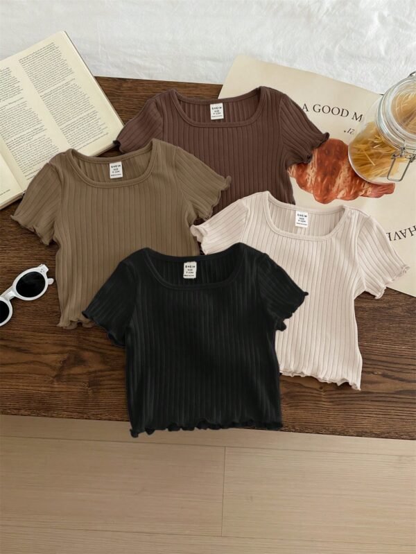 4 pcs top tricot volants – Image 4