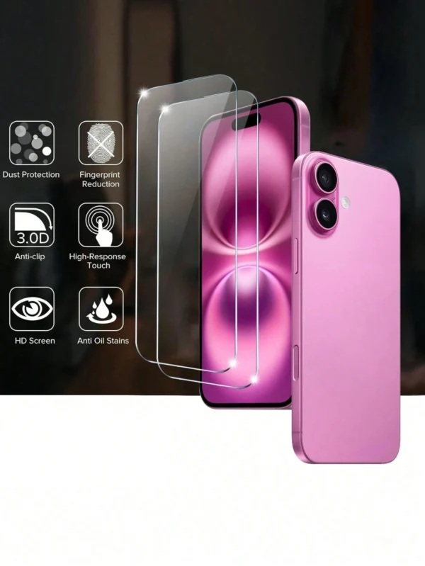2 pcs verre HD Apple – Image 2