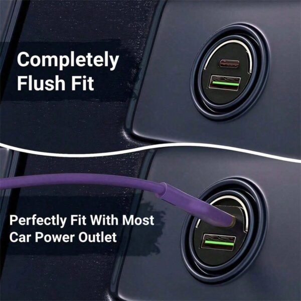 Chargeur voiture double port métal – Image 8