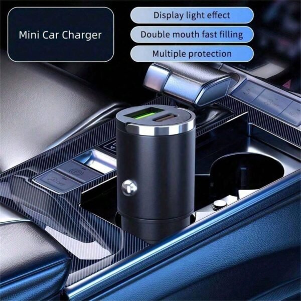 Chargeur voiture double port métal – Image 6
