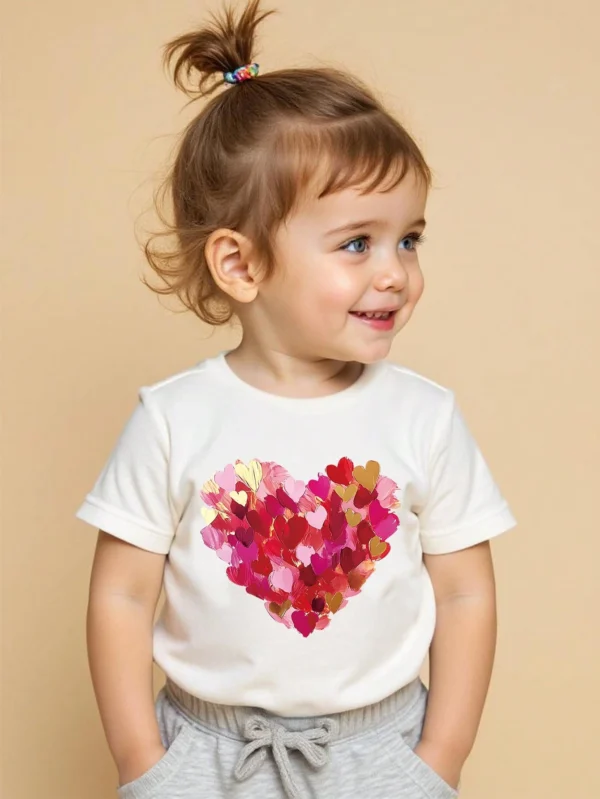 T-shirt manches courtes cœur